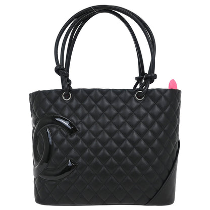 Chanel 2011 Black Calfskin Cambon Ligne Tote Handbag