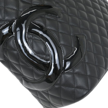 Chanel 2011 Black Calfskin Cambon Ligne Tote Handbag