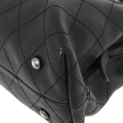Chanel 2016-2017 Black Caviar Urban Shopping Tote 2way Shoulder Handbag