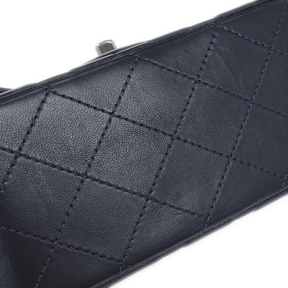 Chanel 2017 Navy Lambskin Mini Classic Square Flap Shoulder Bag 17