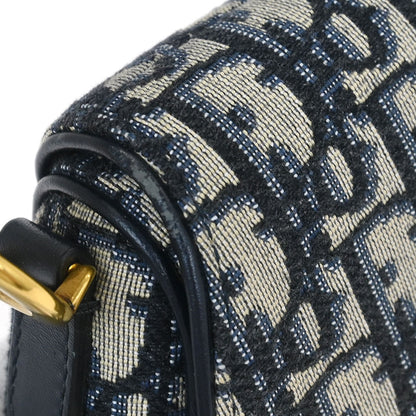 Christian Dior Navy Oblique Trotter Saddle Handbag