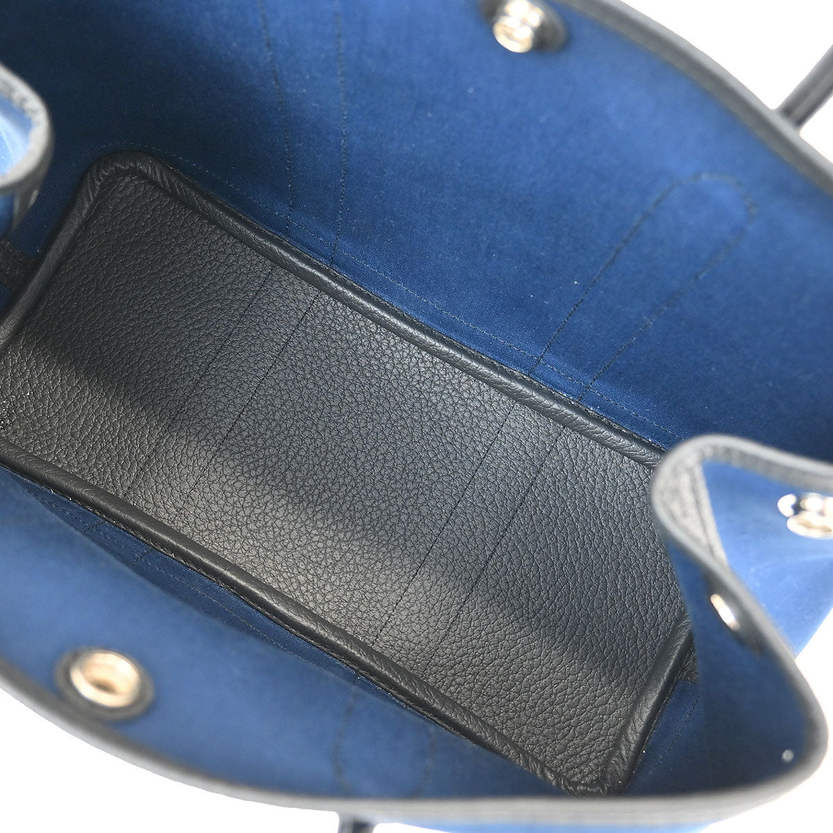 Hermes Navy Toile Officier Negonda Garden Party 30 TPM Tote Bag