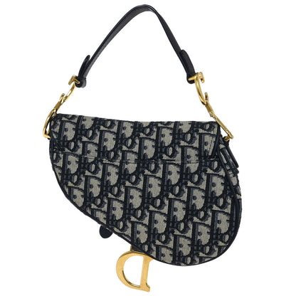 Christian Dior Navy Oblique Trotter Saddle Handbag
