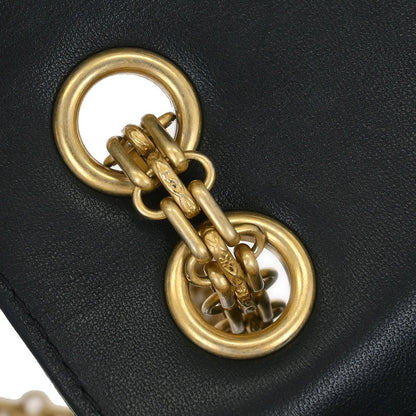 Chanel 2019 Black Embossed Leather Mademoiselle Lock Graffiti Shoulder Bag