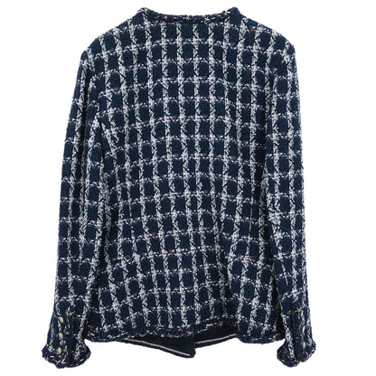 Chanel 2014-2015 Single Breasted Jacket Navy #40