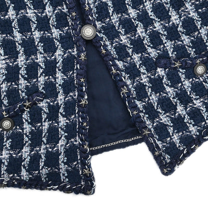 Chanel 2014-2015 Single Breasted Jacket Navy #40
