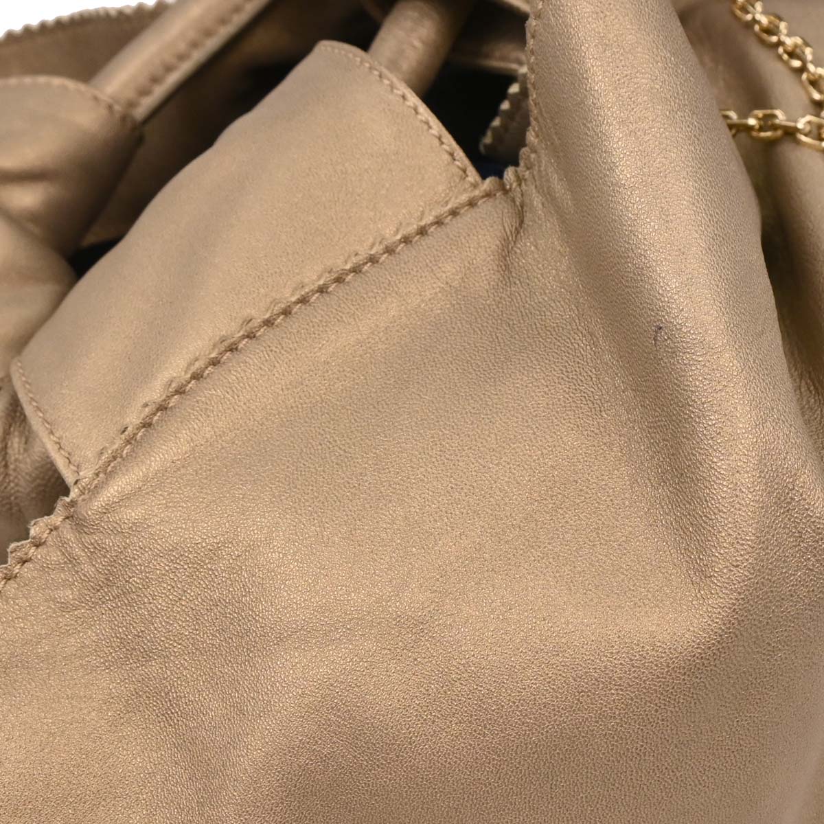 Loewe Gold Lambskin Nappa Aire Tote Handbag