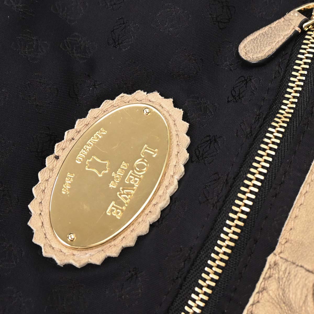 Loewe Gold Lambskin Nappa Aire Tote Handbag