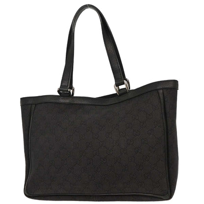 Gucci Black Canvas GG Tote Handbag