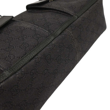Gucci Black Canvas GG Tote Handbag
