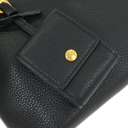 Prada Black Leather 2way Shoulder Handbag