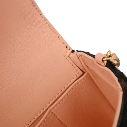 Chanel * 2000-2001 Black Pony Hair East West Shoulder Bag