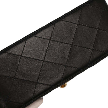Chanel 2004-2005 Black Lambskin Mini Classic Square Flap Shoulder Bag 17