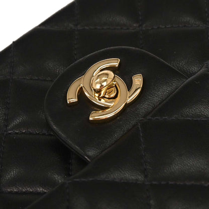 Chanel 2004-2005 Black Lambskin Mini Classic Square Flap Shoulder Bag 17