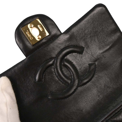Chanel 2004-2005 Black Lambskin Mini Classic Square Flap Shoulder Bag 17