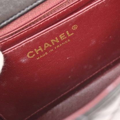 Chanel 2004-2005 Black Lambskin Mini Classic Square Flap Shoulder Bag 17