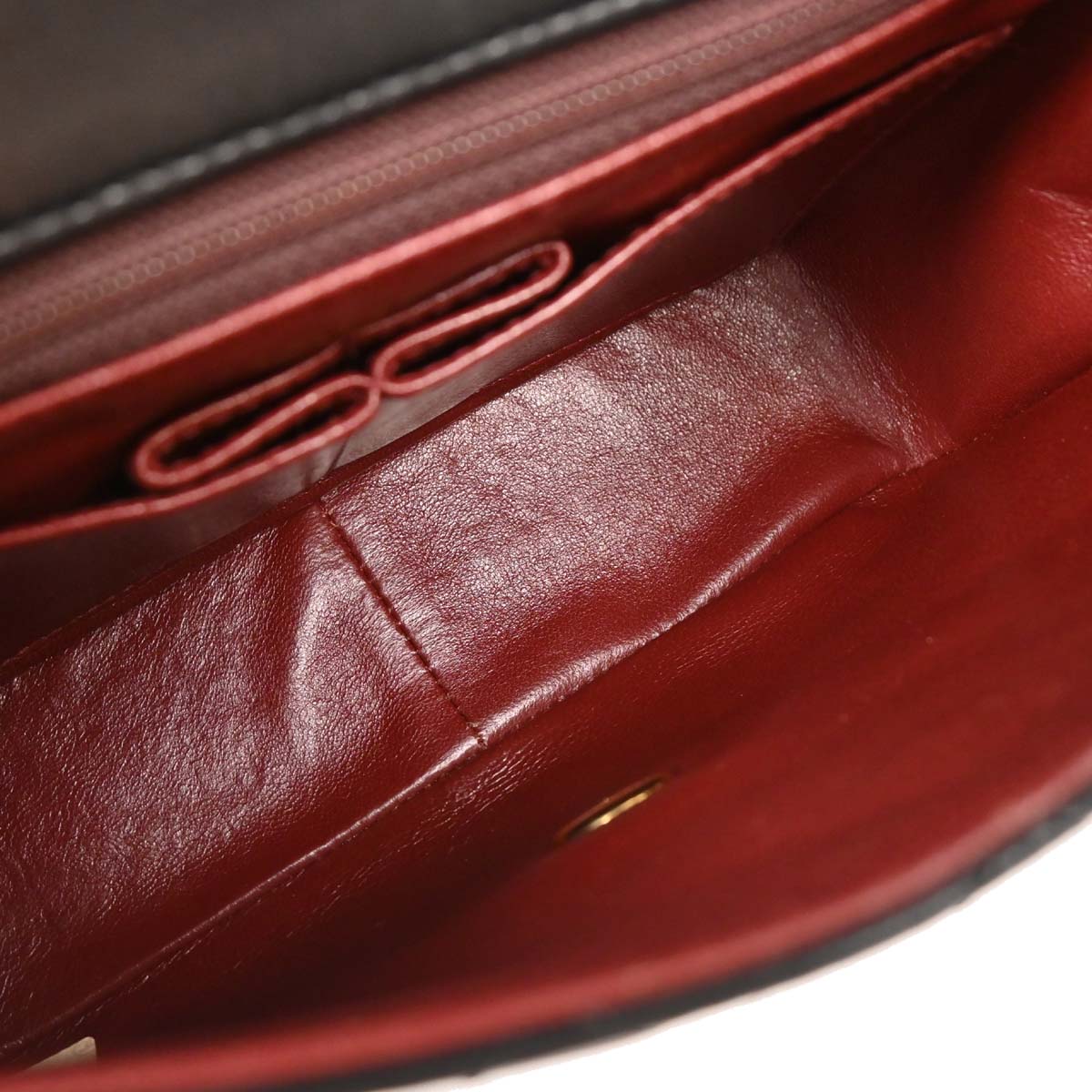 Chanel 1989-1991 Black Lambskin Classic Square Flap Shoulder Bag 20