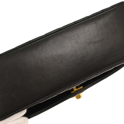 Chanel 1991-1994 Black Lambskin Small Diana Shoulder Bag