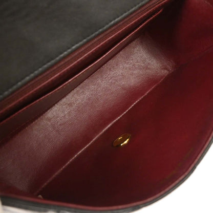 Chanel 1991-1994 Black Lambskin Small Diana Shoulder Bag