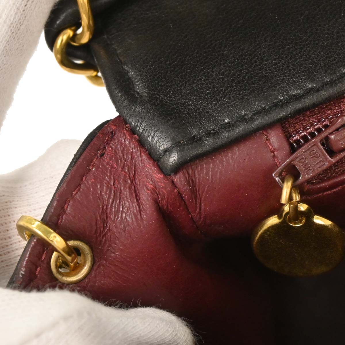 Chanel 1991-1994 Black Lambskin Small Diana Shoulder Bag