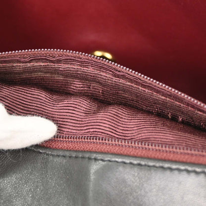 Chanel 1991-1994 Black Lambskin Small Diana Shoulder Bag