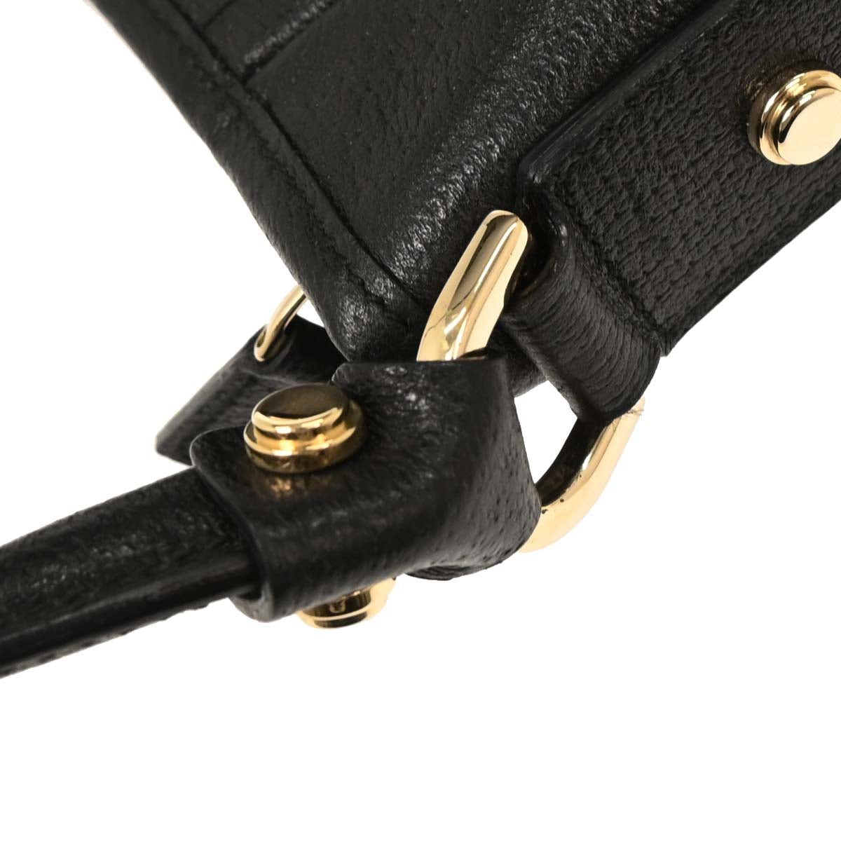 Gucci Black Leather Abbey D Ring Handbag