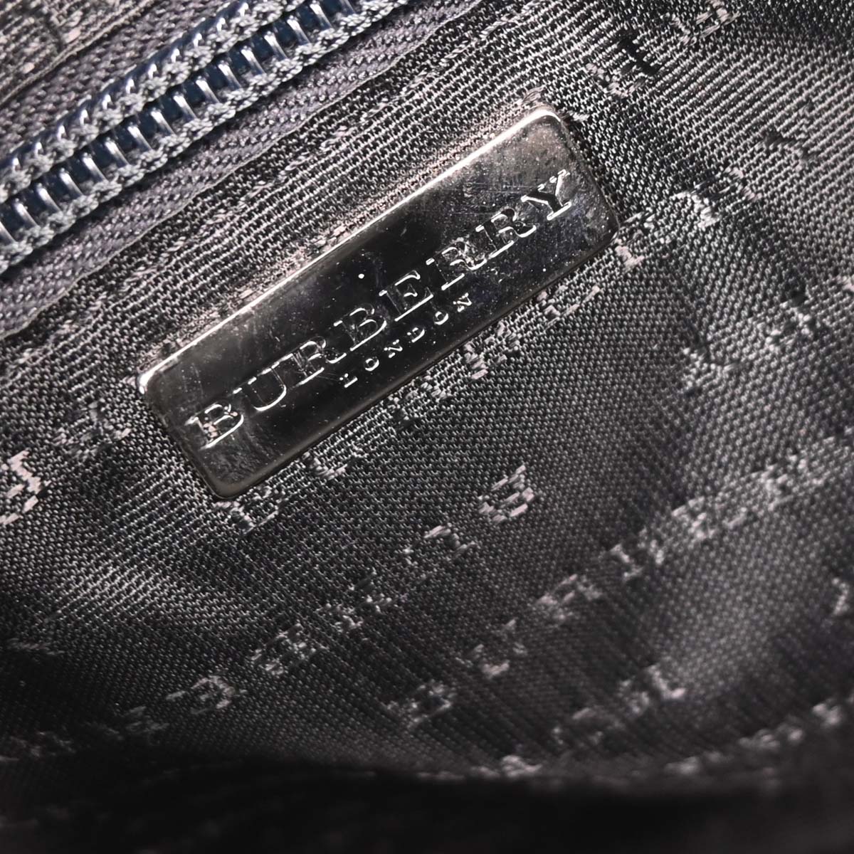 Burberry Beige Black PVC Burberry Check Handbag