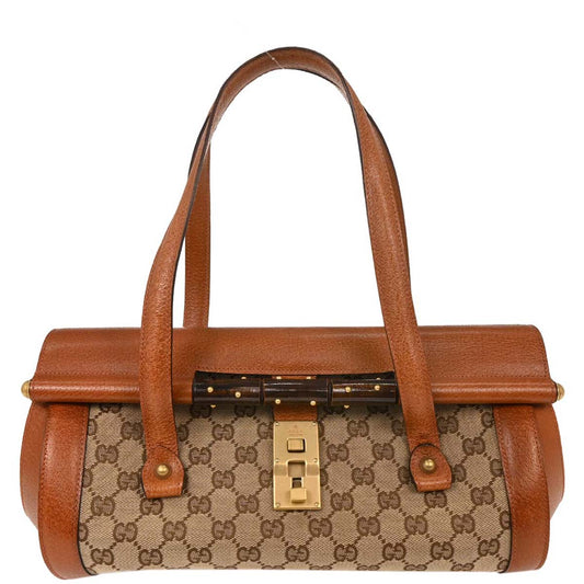 Gucci Beige GG Bamboo Handbag