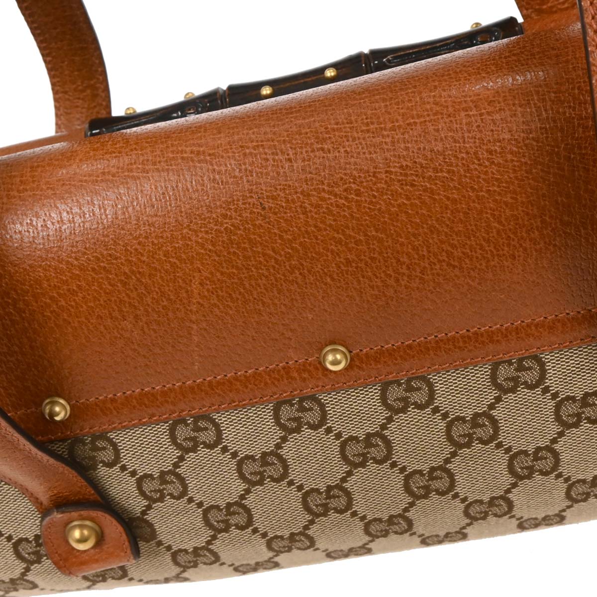 Gucci Beige GG Bamboo Handbag