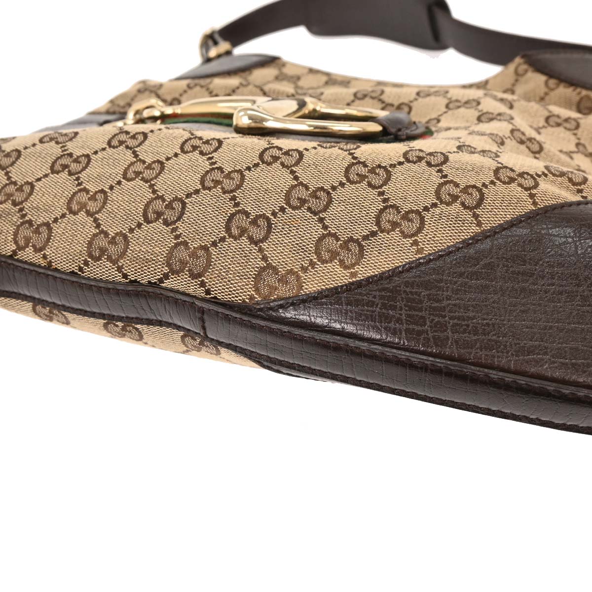 Gucci Beige GG Horsebit Hobo Handbag