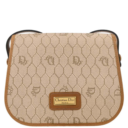 Christian Dior Beige PVC Honeycomb Shoulder Bag