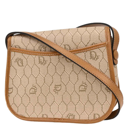 Christian Dior Beige PVC Honeycomb Shoulder Bag