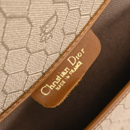 Christian Dior Beige PVC Honeycomb Shoulder Bag