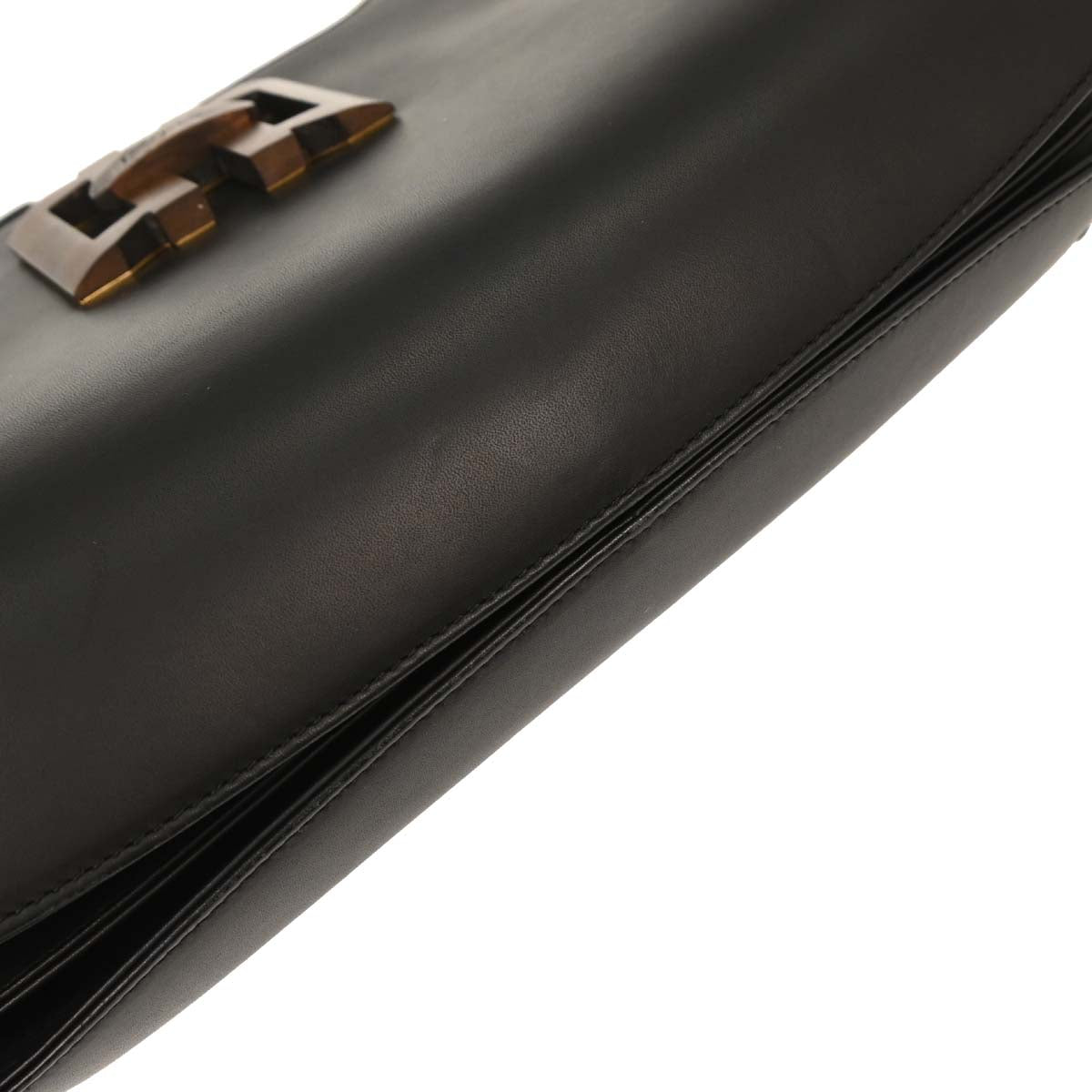 Salvatore Ferragamo Black Leather Shoulder Bag