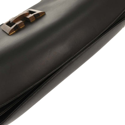 Salvatore Ferragamo Black Leather Shoulder Bag