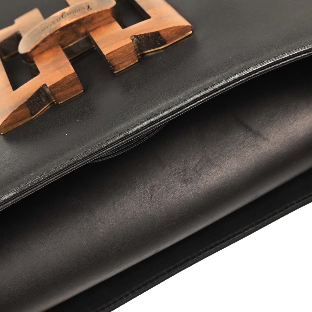 Salvatore Ferragamo Black Leather Shoulder Bag