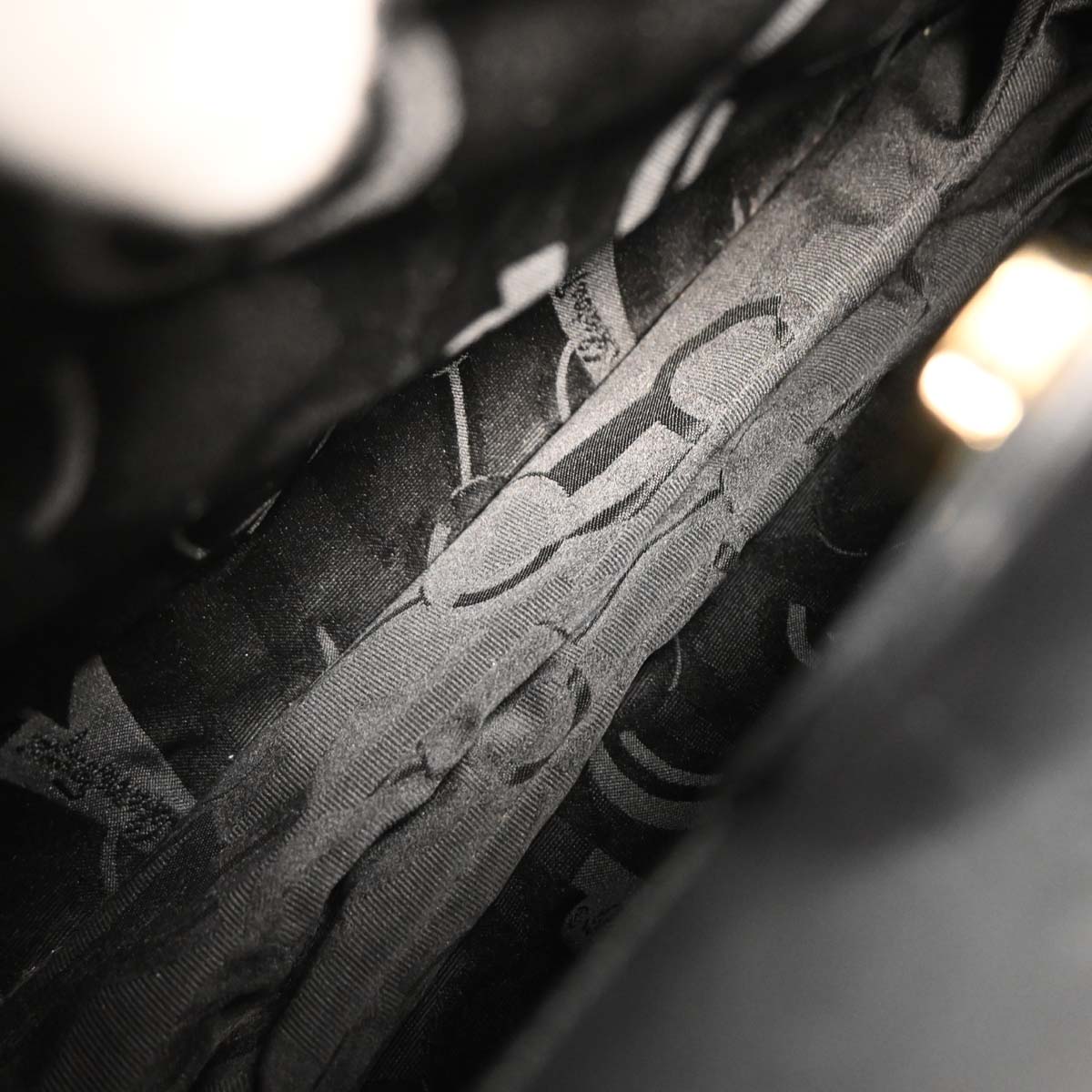 Salvatore Ferragamo Black Leather Shoulder Bag