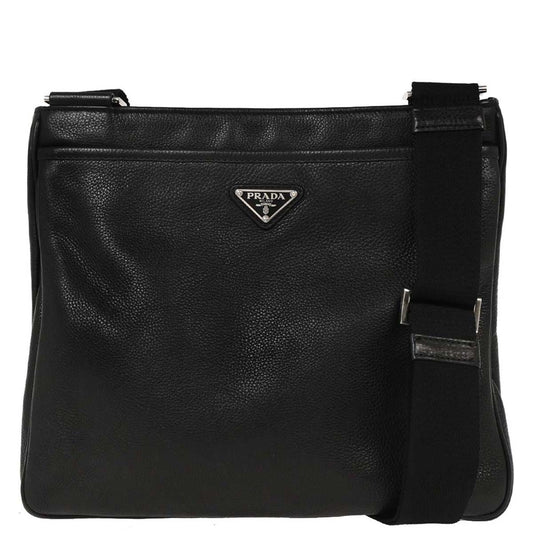 Prada Black Leather Shoulder Bag
