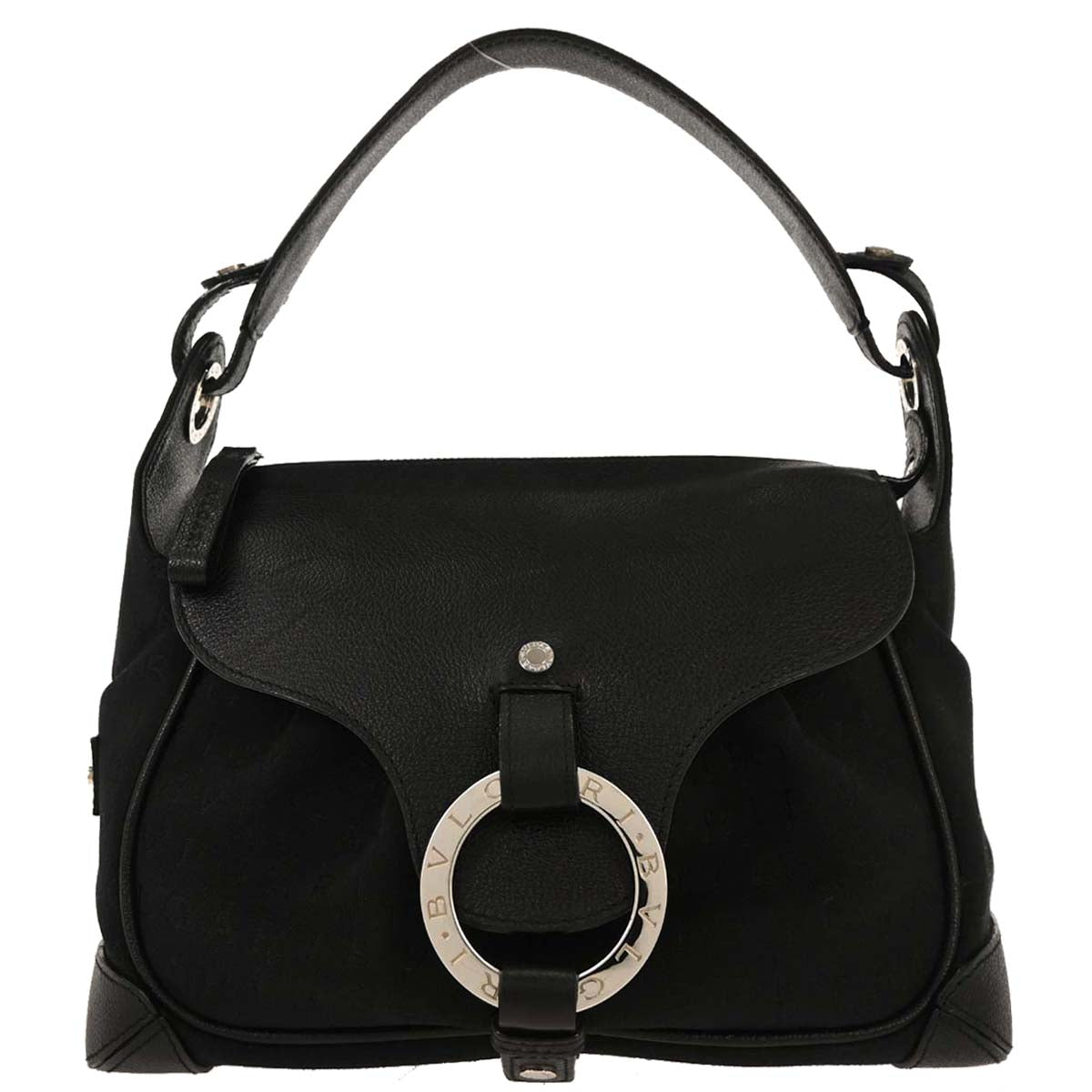 Bvlgari Black Canvas Logomania Handbag