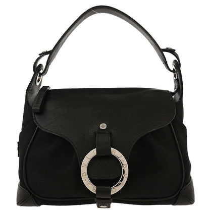 Bvlgari Black Canvas Logomania Handbag