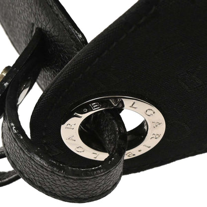 Bvlgari Black Canvas Logomania Handbag