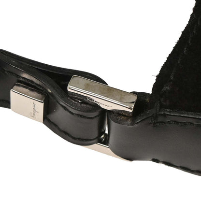 Salvatore Ferragamo Black Suede Handbag