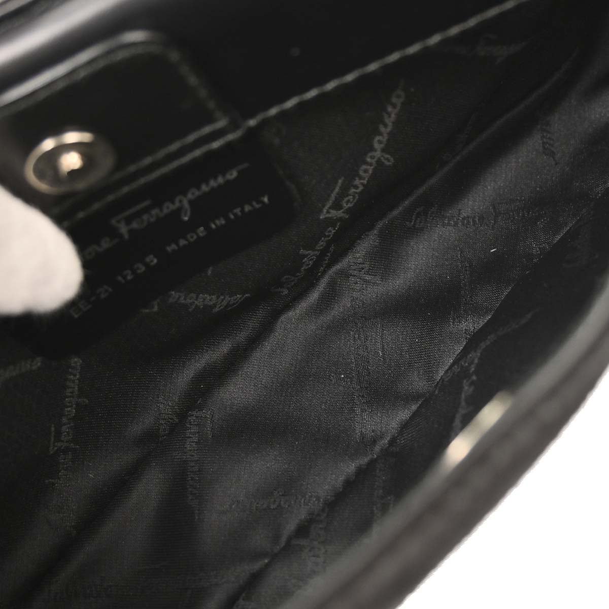 Salvatore Ferragamo Black Suede Handbag