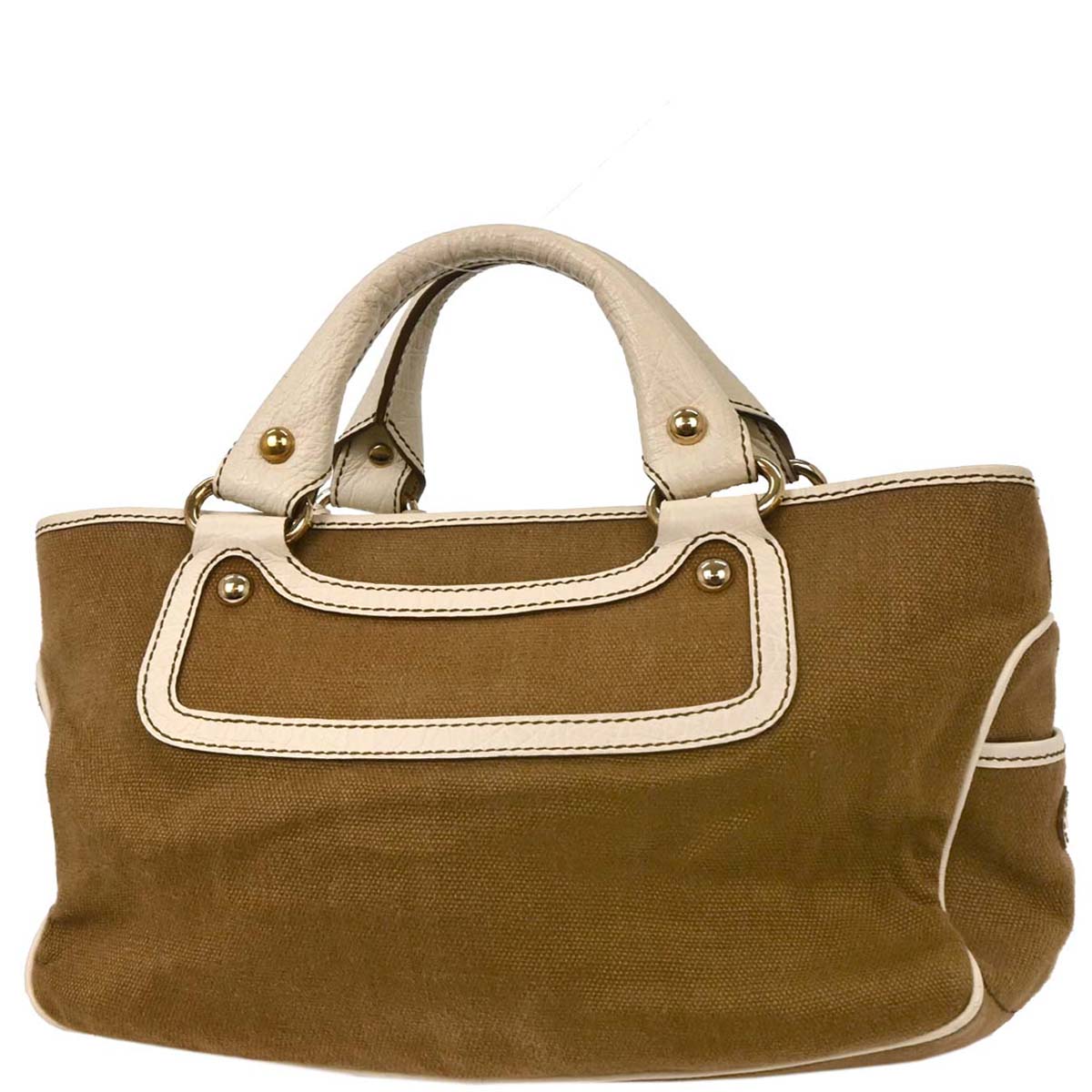 Celine * Brown Canvas Handbag