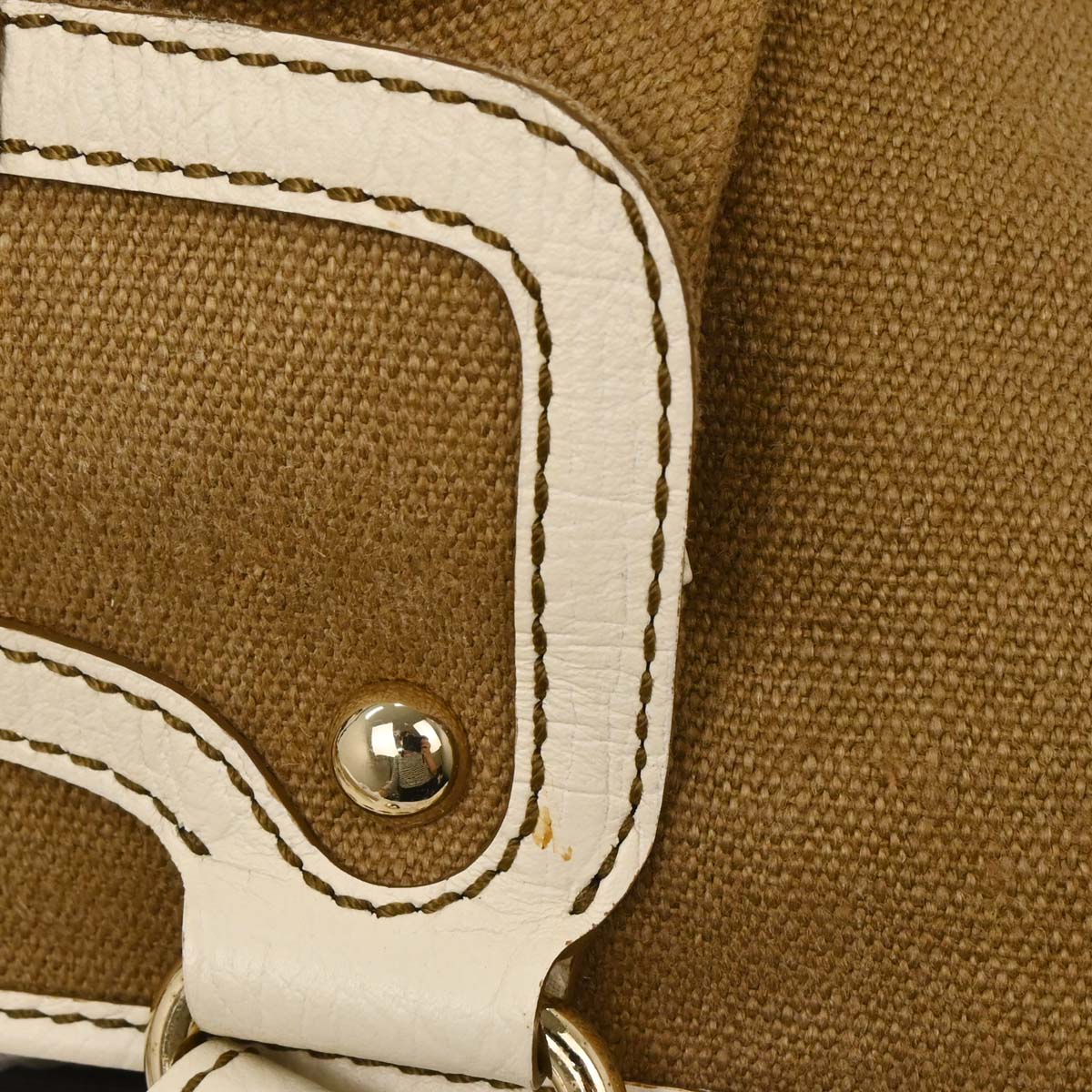 Celine * Brown Canvas Handbag