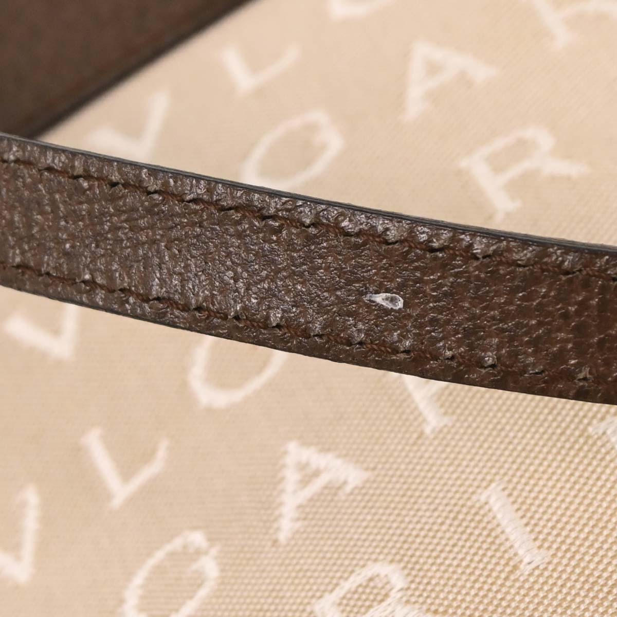 Bvlgari Beige Canvas Logomania Shoulder Bag