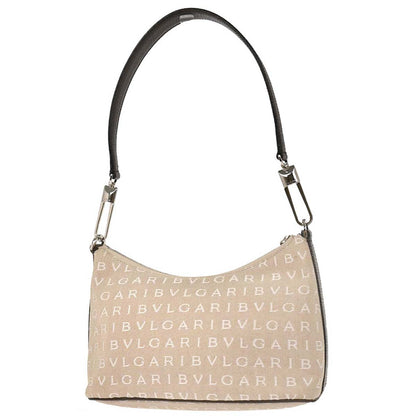 Bvlgari Beige Canvas Logomania Handbag
