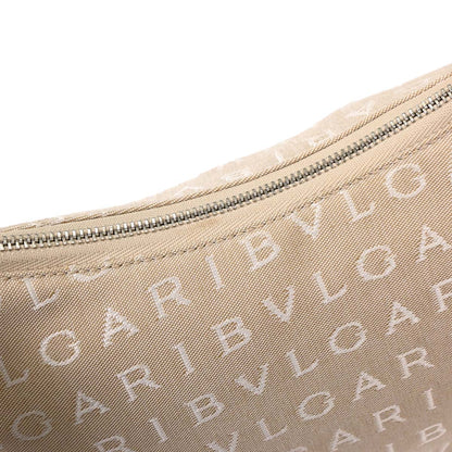 Bvlgari Beige Canvas Logomania Handbag