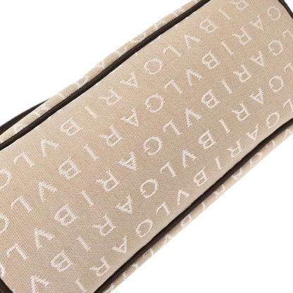 Bvlgari Beige Canvas Logomania Handbag