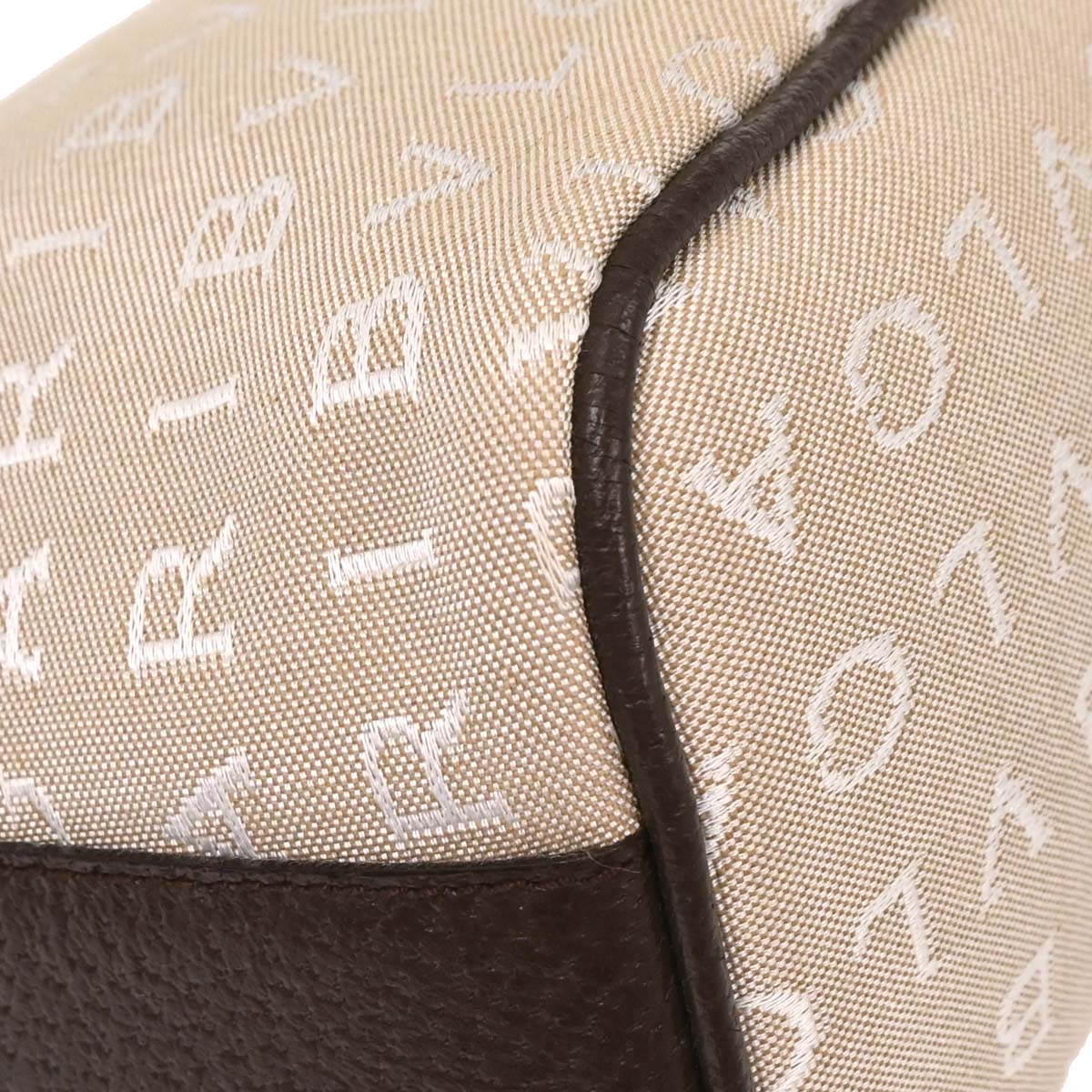 Bvlgari Beige Canvas Logomania Handbag